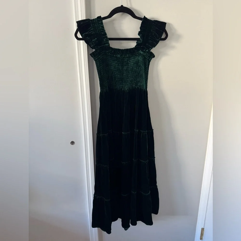 NWT Hill House Velvet Green Ellie Nap Dress - Picture 7 of 8